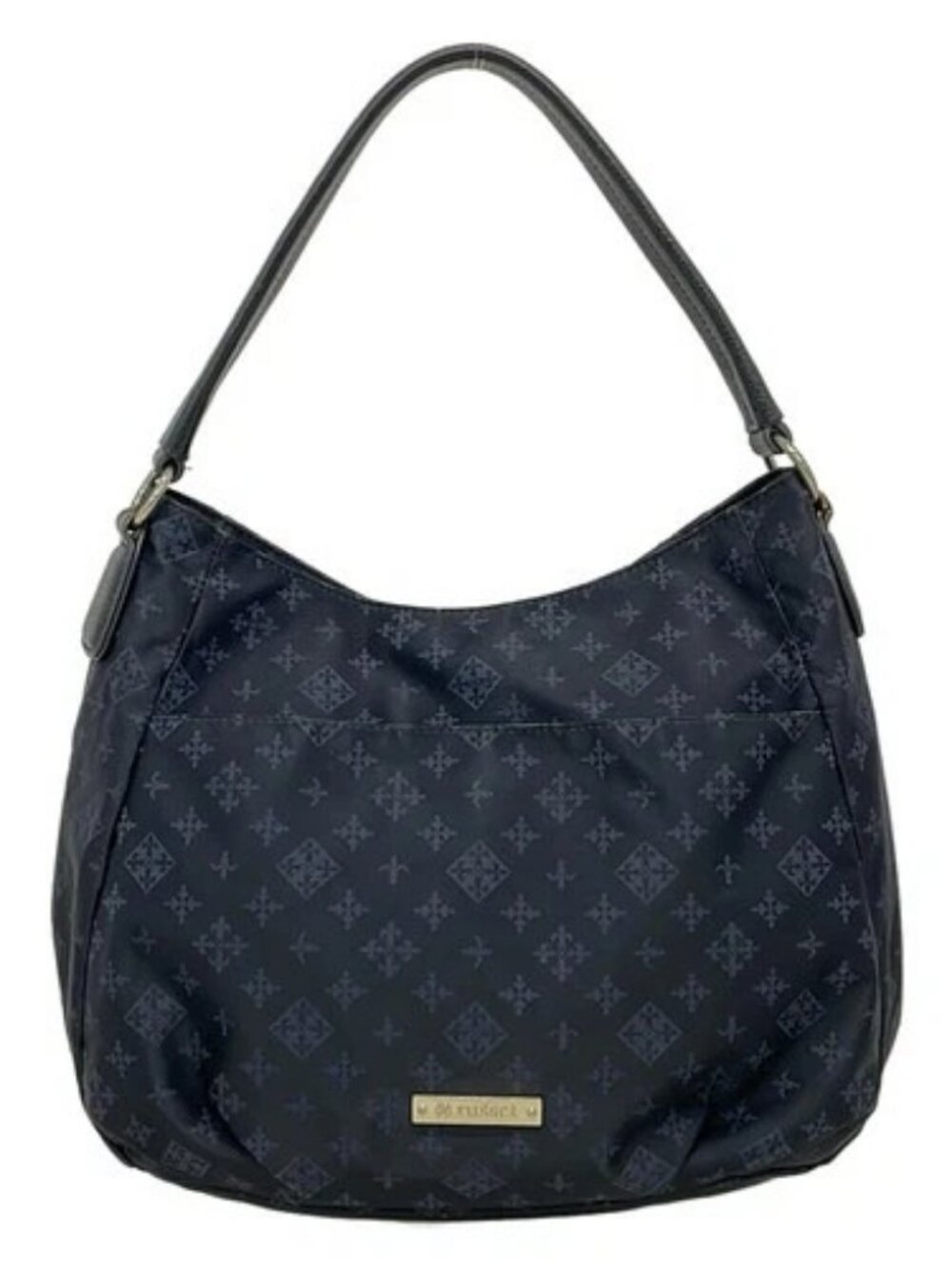 russet Dark Navy Black Nylon Leather Shoulder Bag